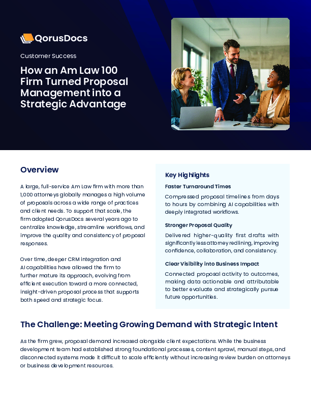 Legal 2026 (Am Law 100) - Case Study - QorusDocs Download