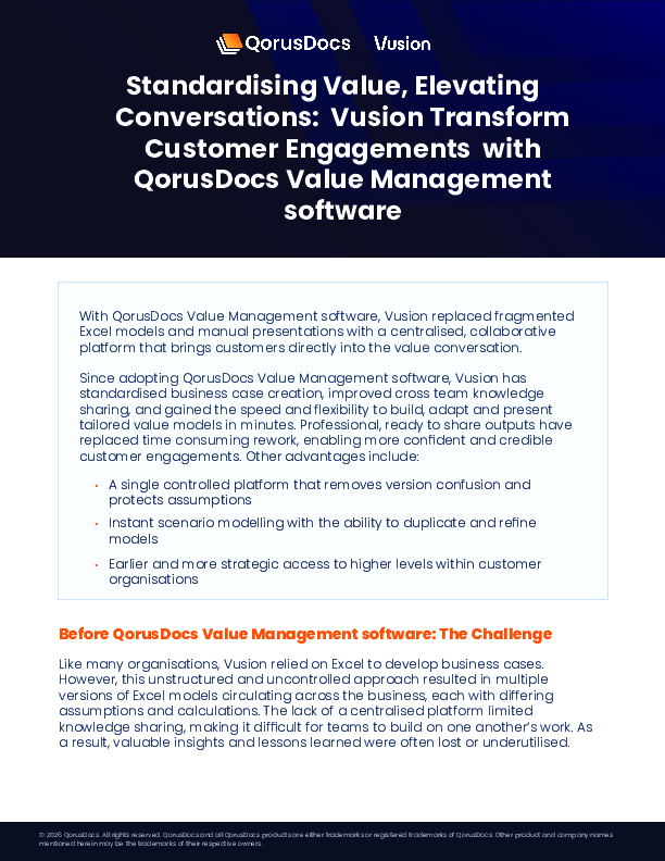Vusion - Case Study - QorusDocs Download