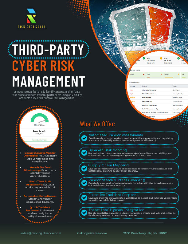 Risk Cognizance - Vendor Management Download