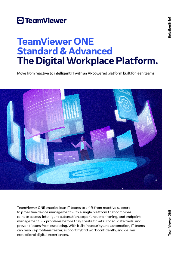 TeamViewer ONE One pager Download