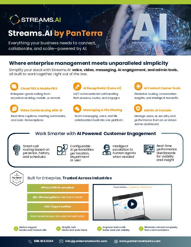 Streams.AI one-pager Download