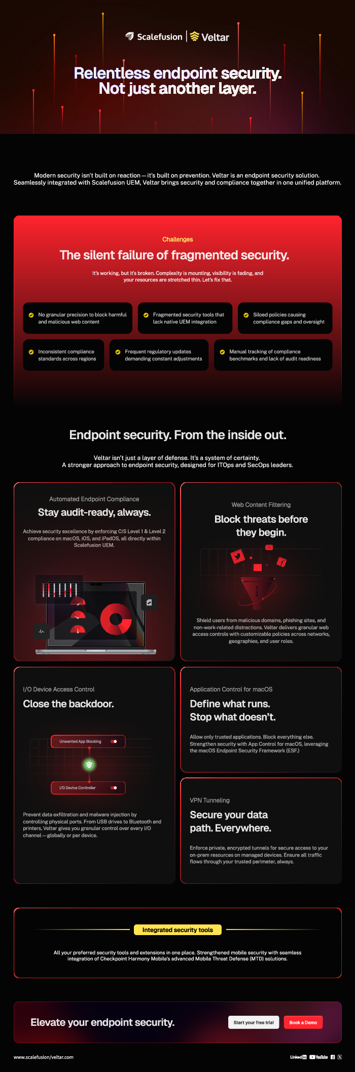Scalefusion Veltar Endpoint Security One Pager Download