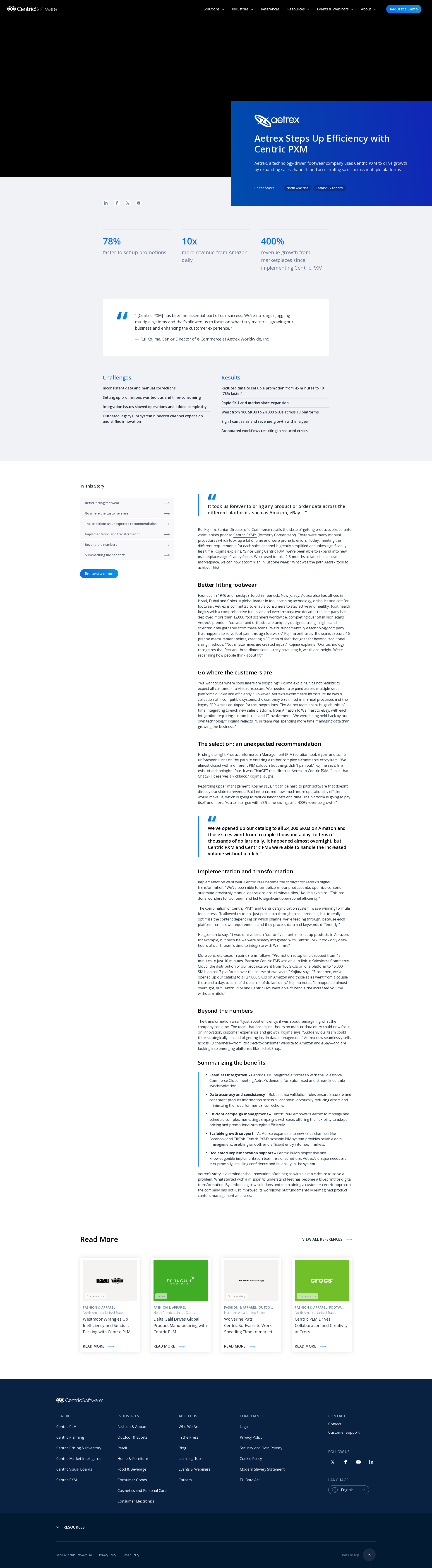 Aetrex Steps Up Efficiency with Centric PXM Download
