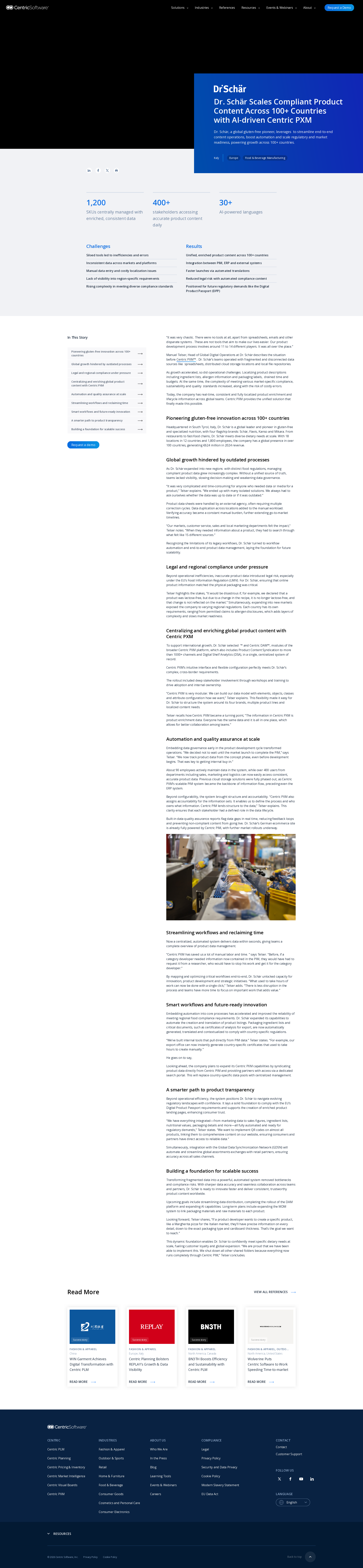 Dr. Schär Scales Compliant Product Content Across 100+ Countries with Centric PXM Download