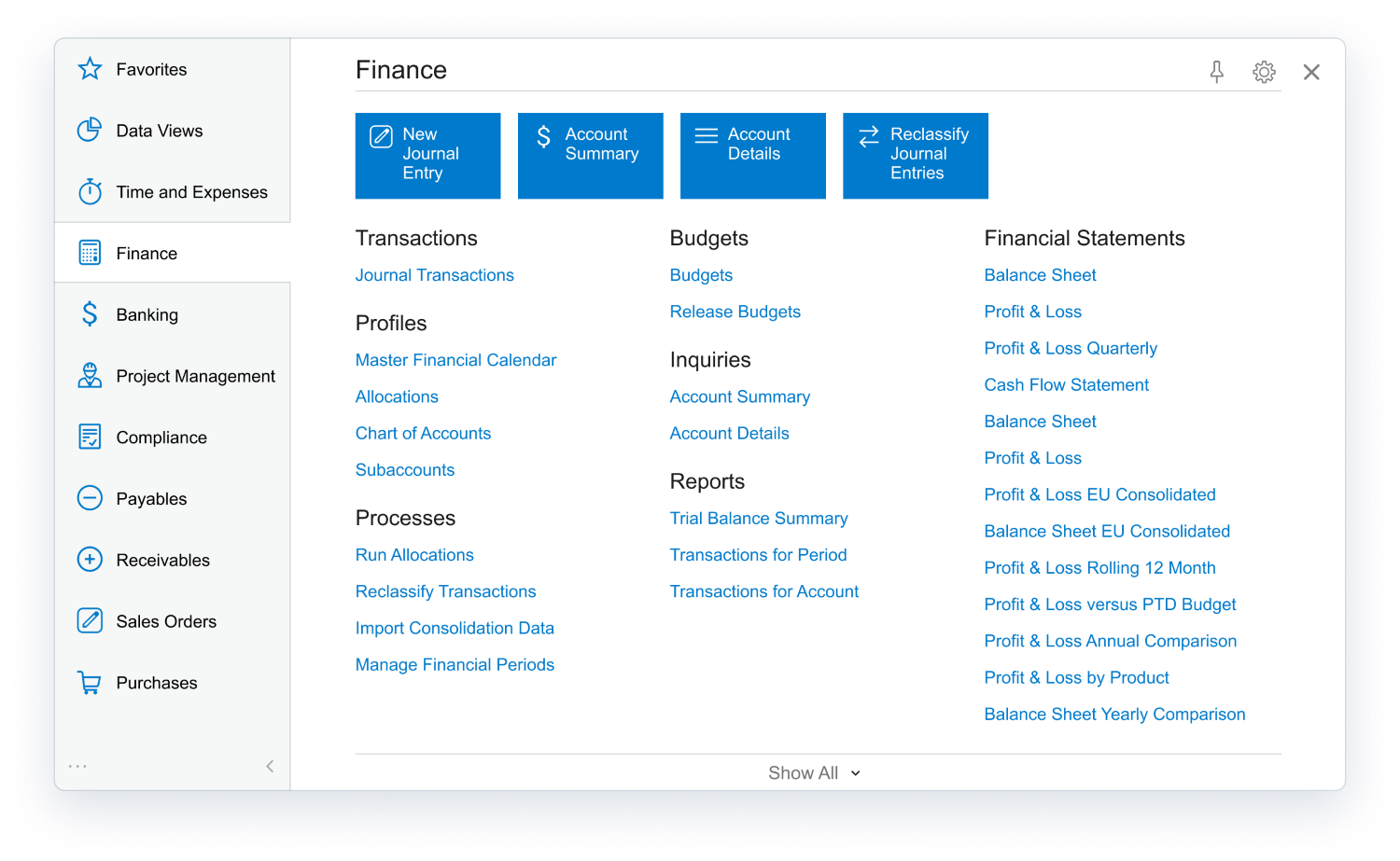 Professional Services - Financial Management Dashboard Screenshot