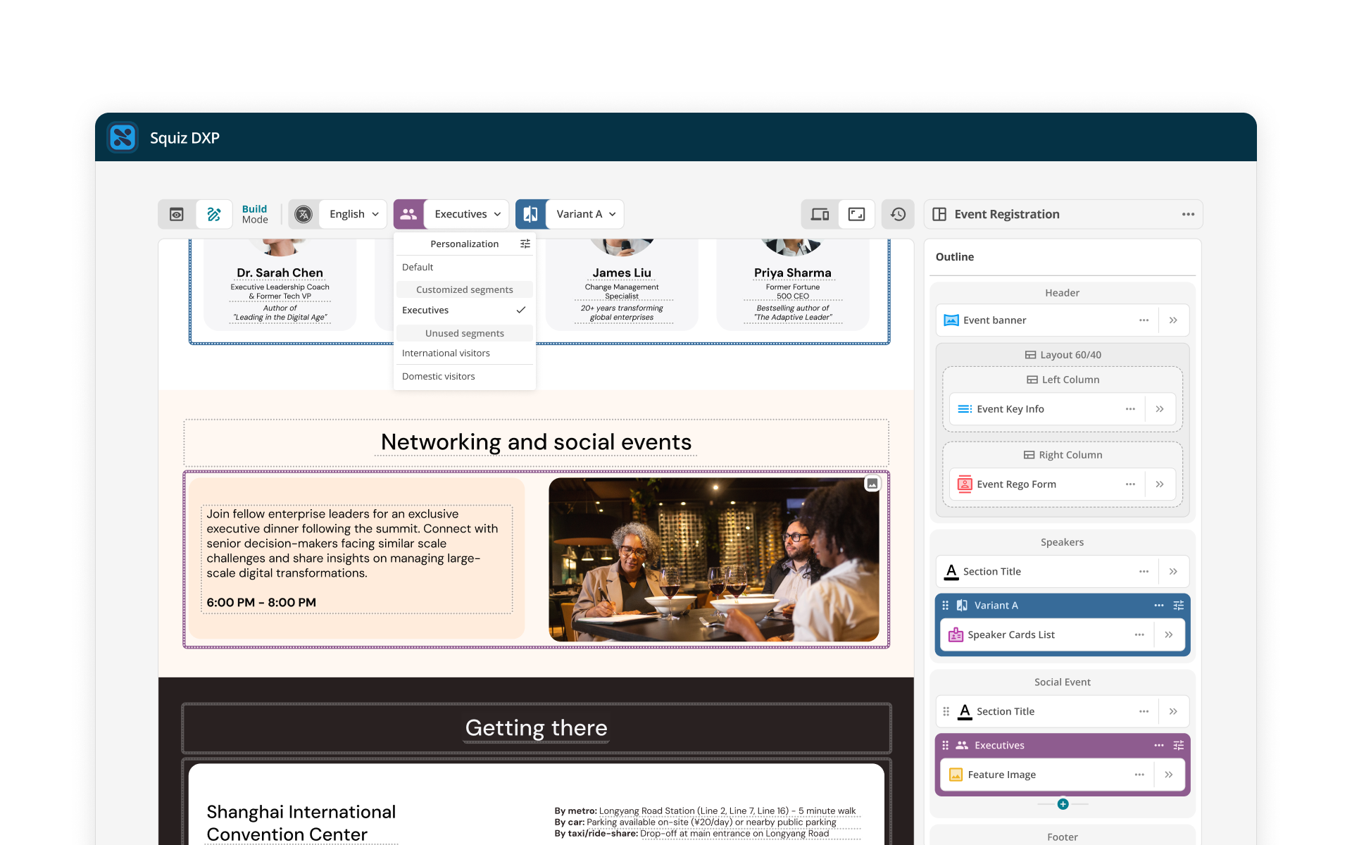 Personalize every visit Screenshot