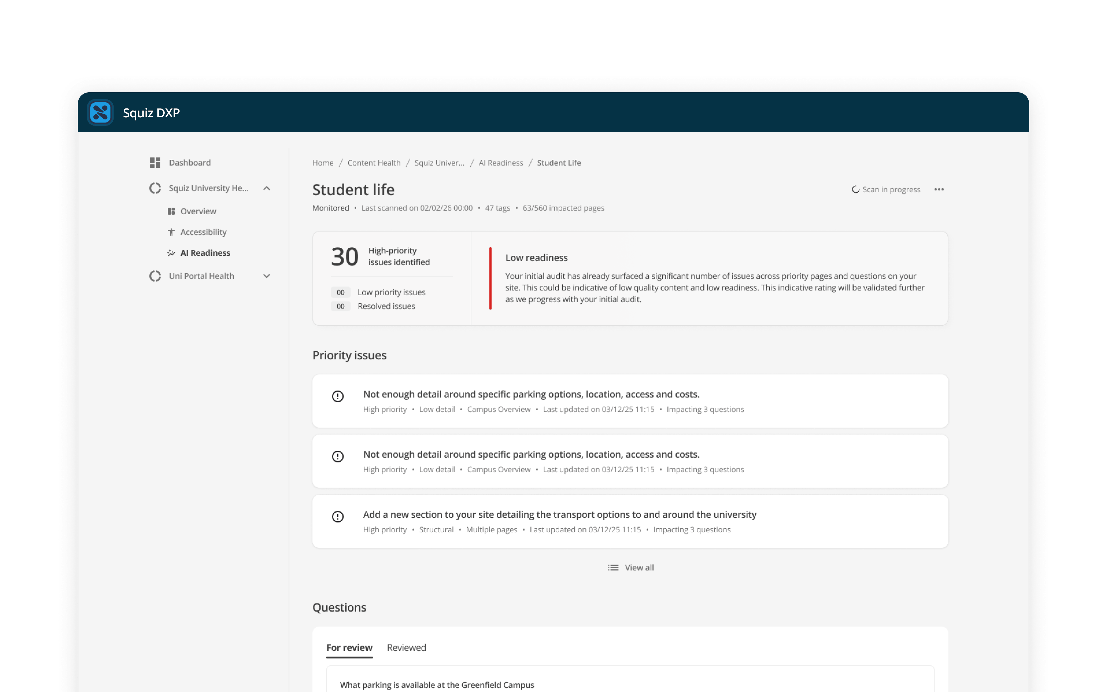 Get AI-ready with content auditing tools Screenshot