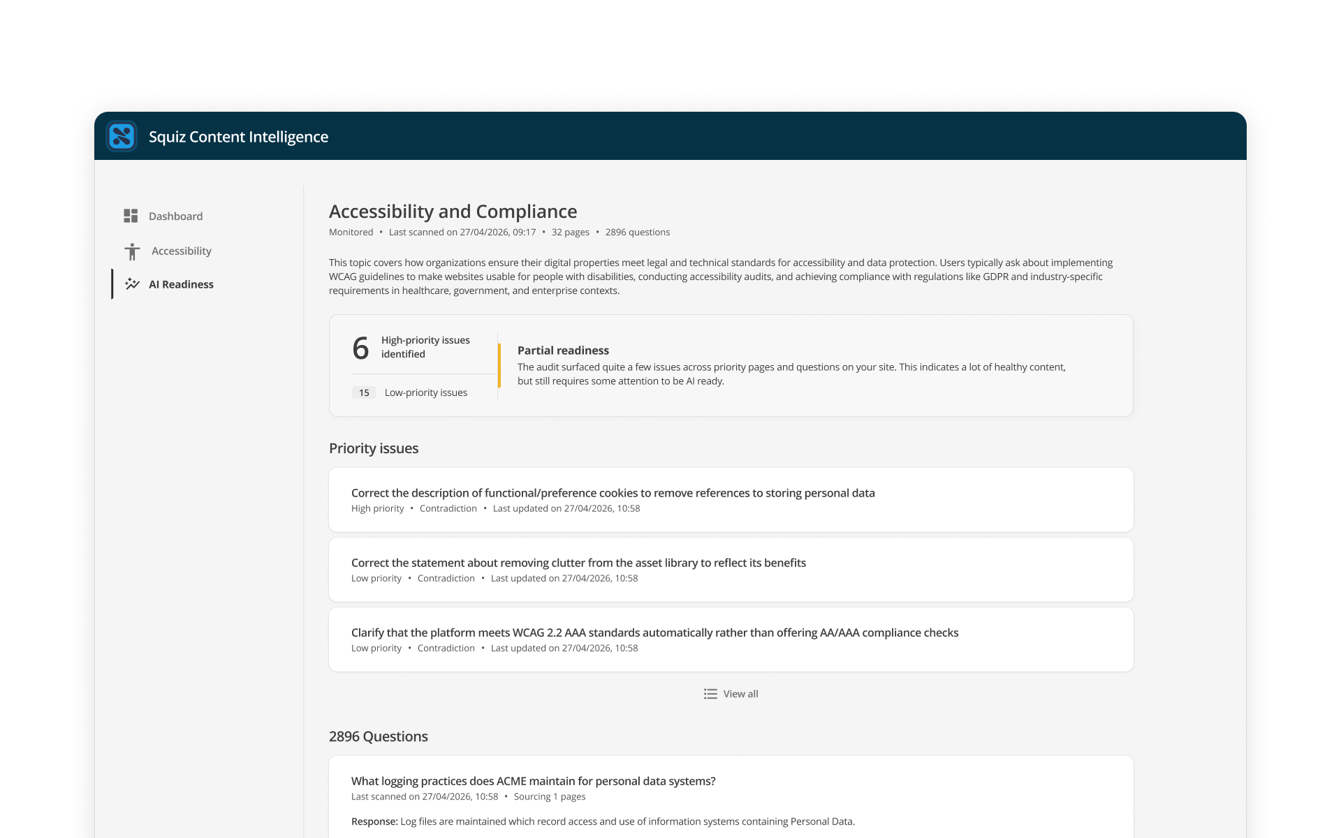 Get AI-ready with content auditing tools Screenshot