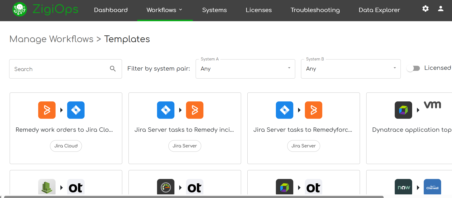 Workflow Templates Screenshot