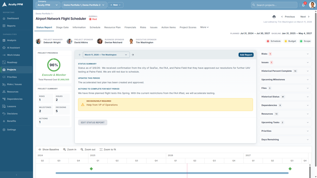 Status Report 2026 Screenshot