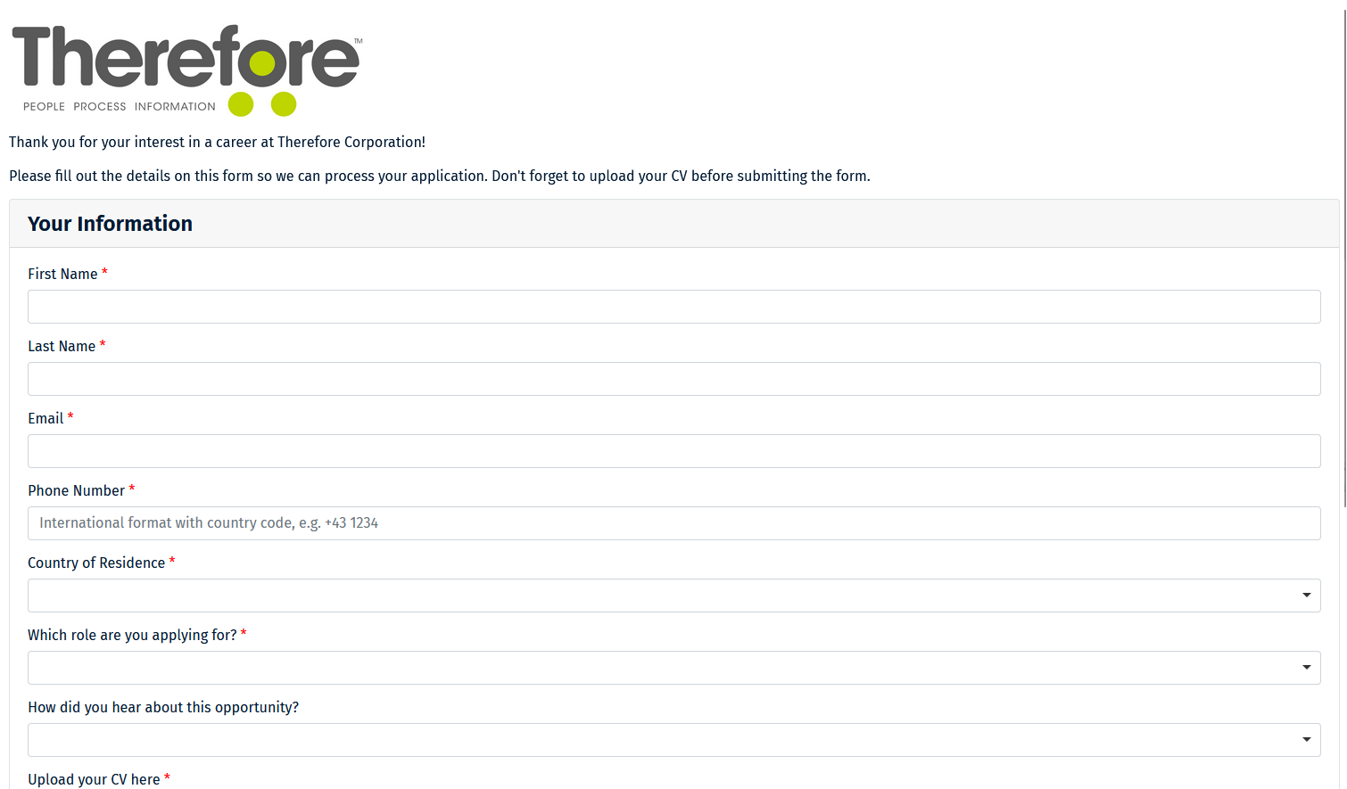 eForms Screenshot