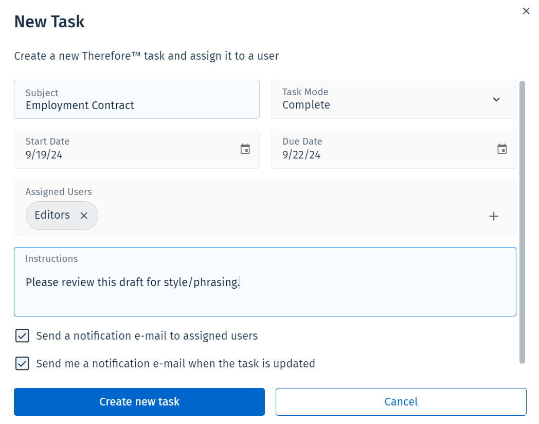 Ad-hoc Tasks Screenshot