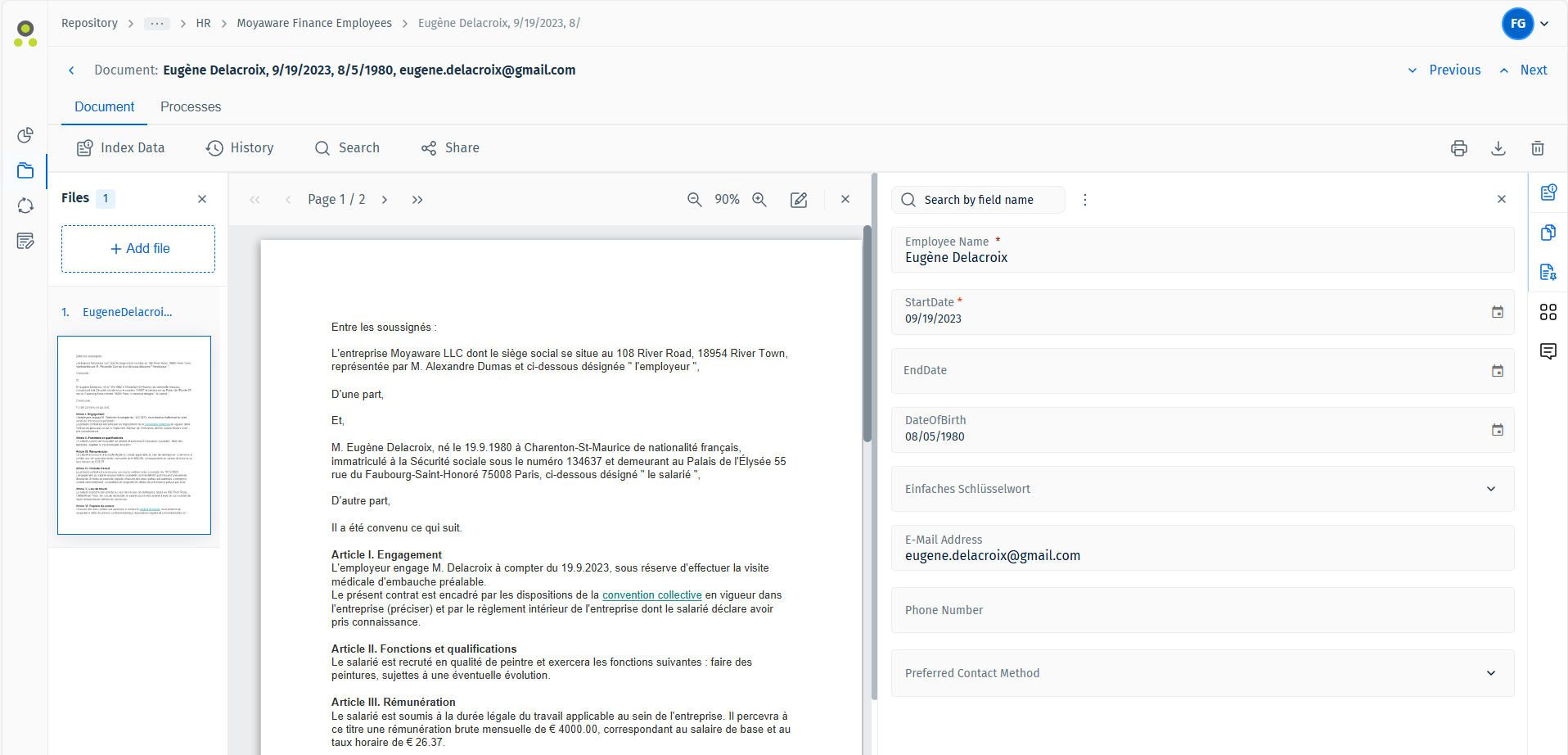 Document View Screenshot