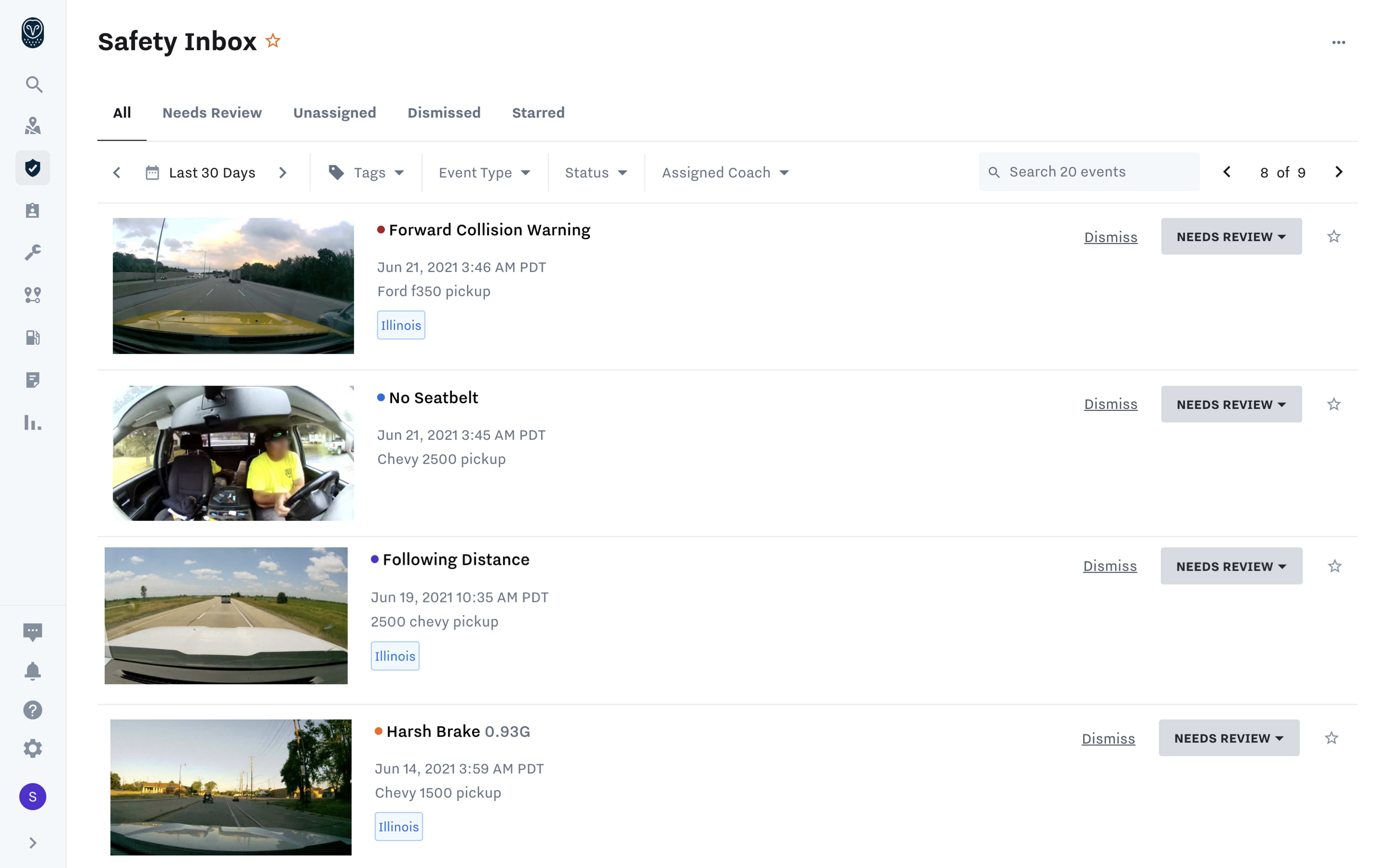 Safety Inbox Screenshot