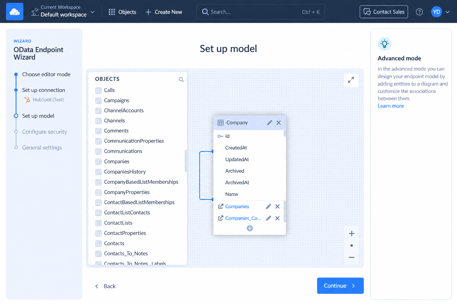 skyvia_live_odata_access_model_setup Screenshot
