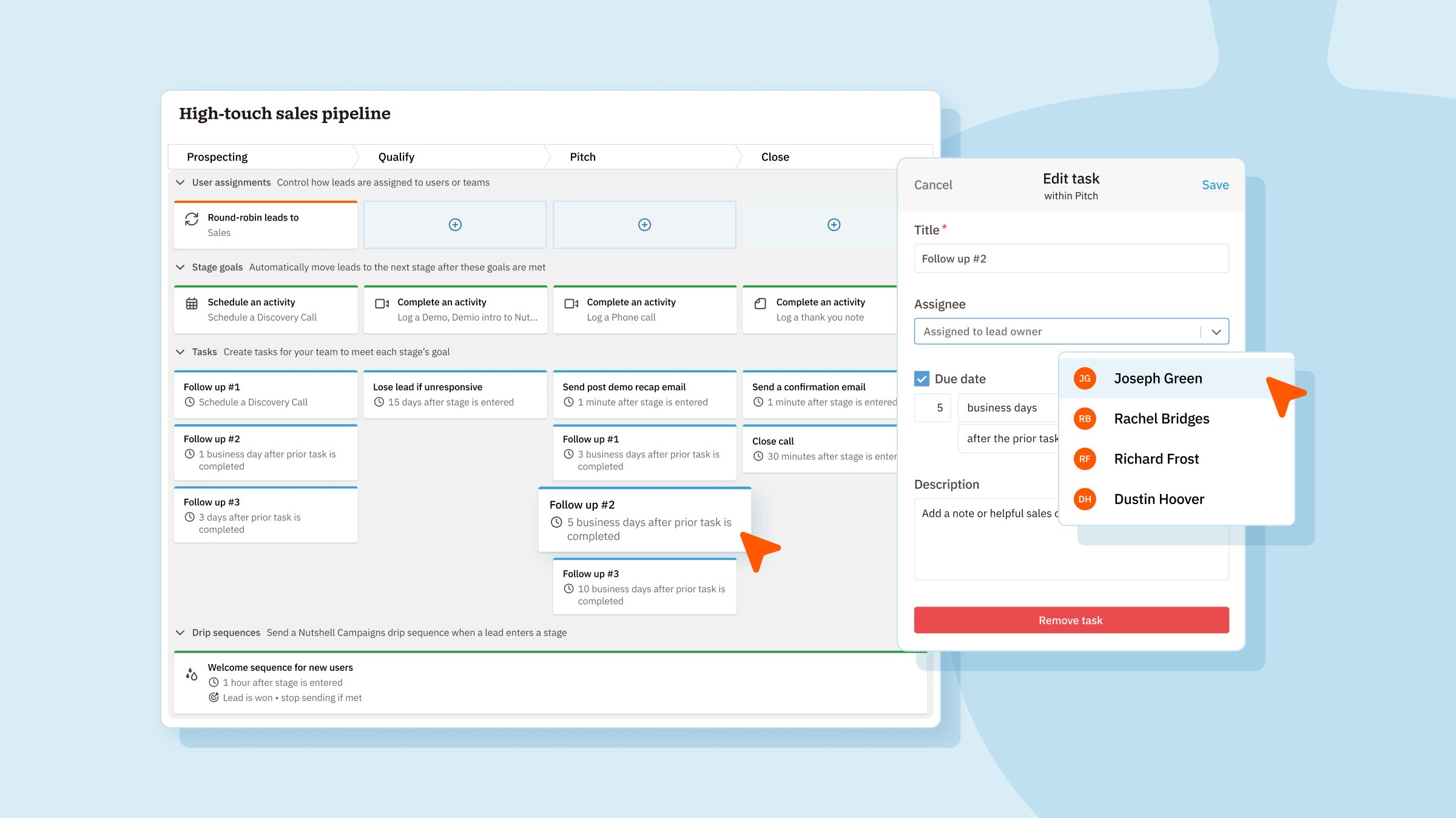 Pipeline + Assignee Screenshot