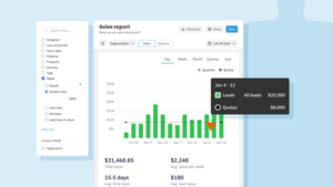 Sales Reporting Screenshot
