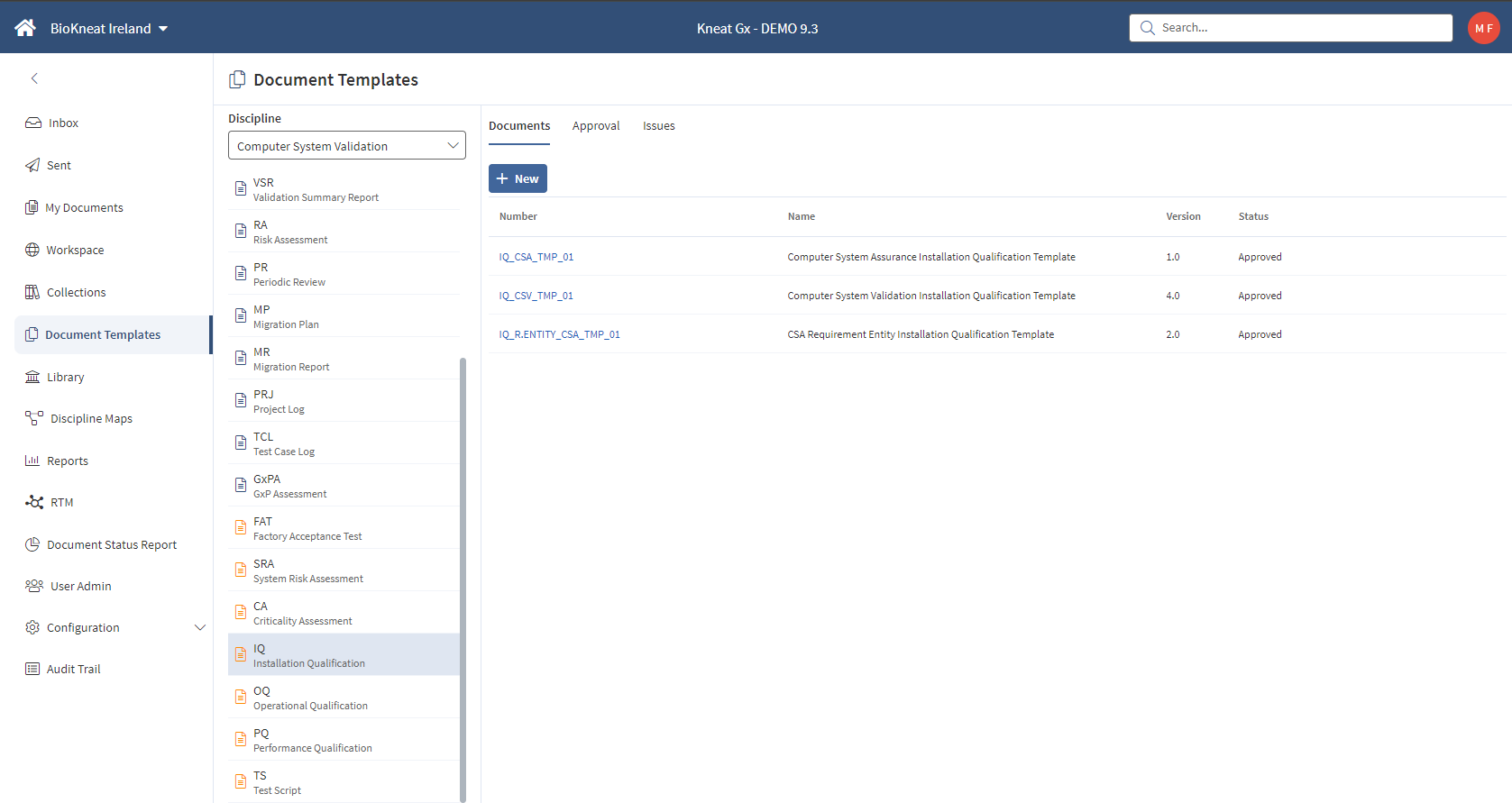 2. Kneats Template Library Screenshot