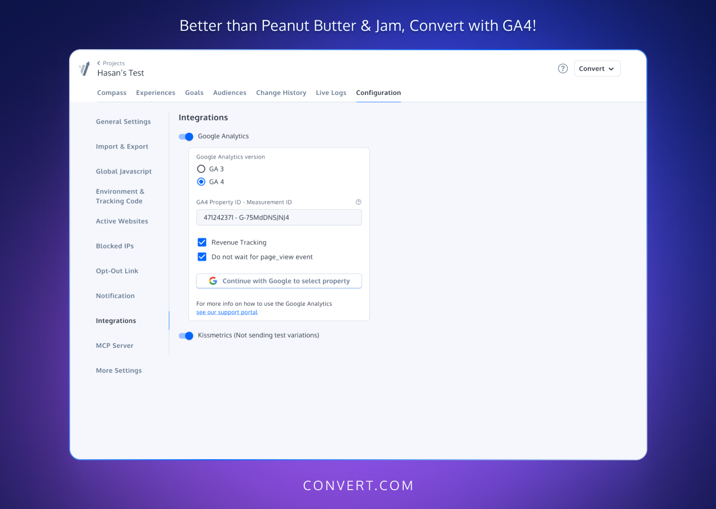 G2 - Integration Redesign Screenshot