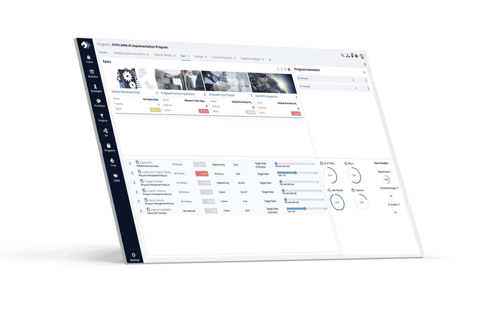 Run adaptive PROGRAM MANAGEMENT Screenshot