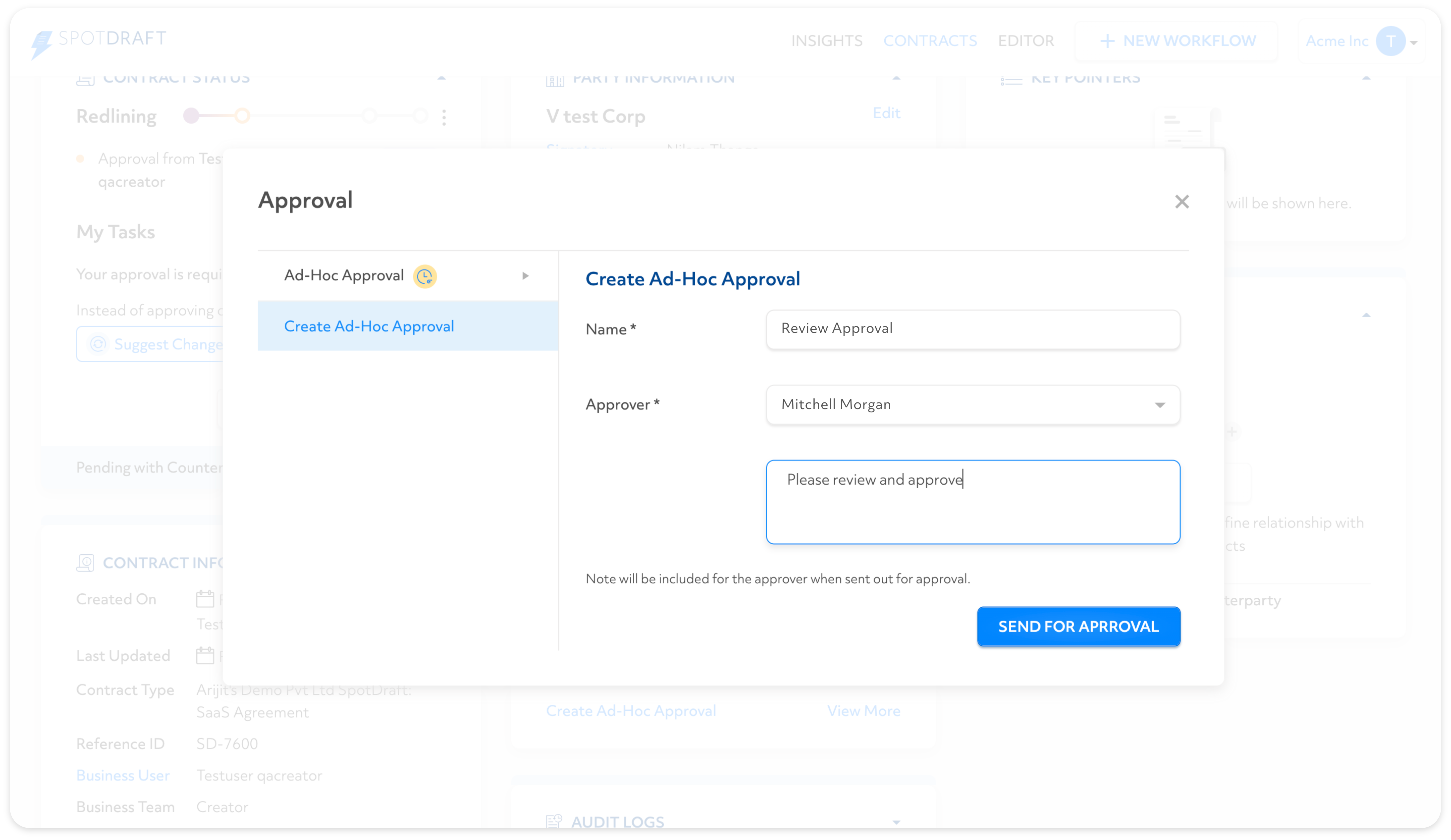 Approval-Process Screenshot