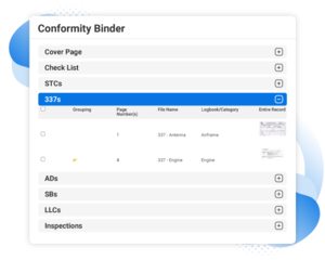 Conformity Binder Screenshot