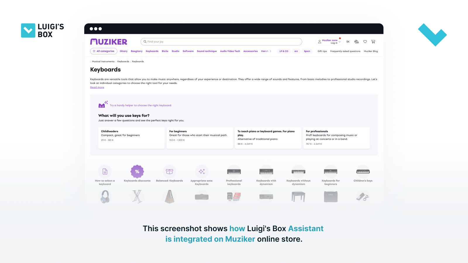 Muziker - Luigi's Box Shopping Assistant Screenshot