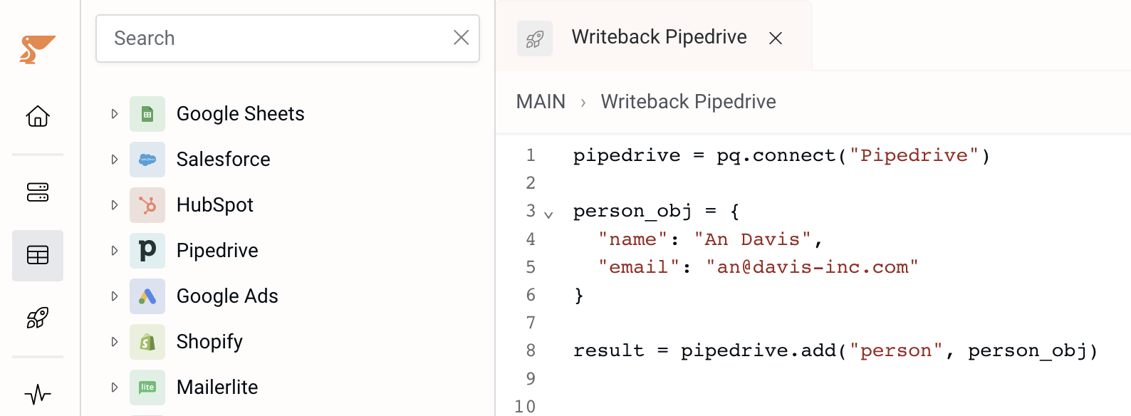 writeback script detail Screenshot