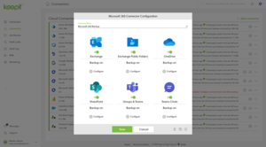 Configuration pop up for MS Screenshot