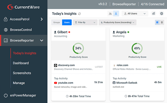 v902_BrowseReporter Web Console_WEB Screenshot