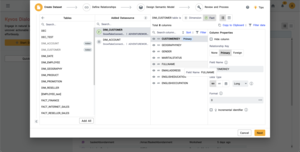 Kyvos Quick Data Modeling Screenshot