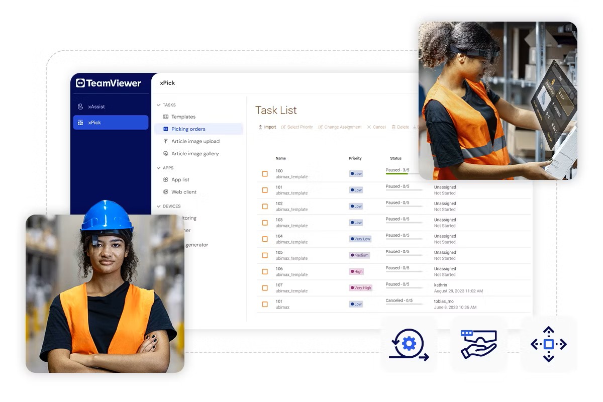 TeamViewer Frontline picking orders Screenshot