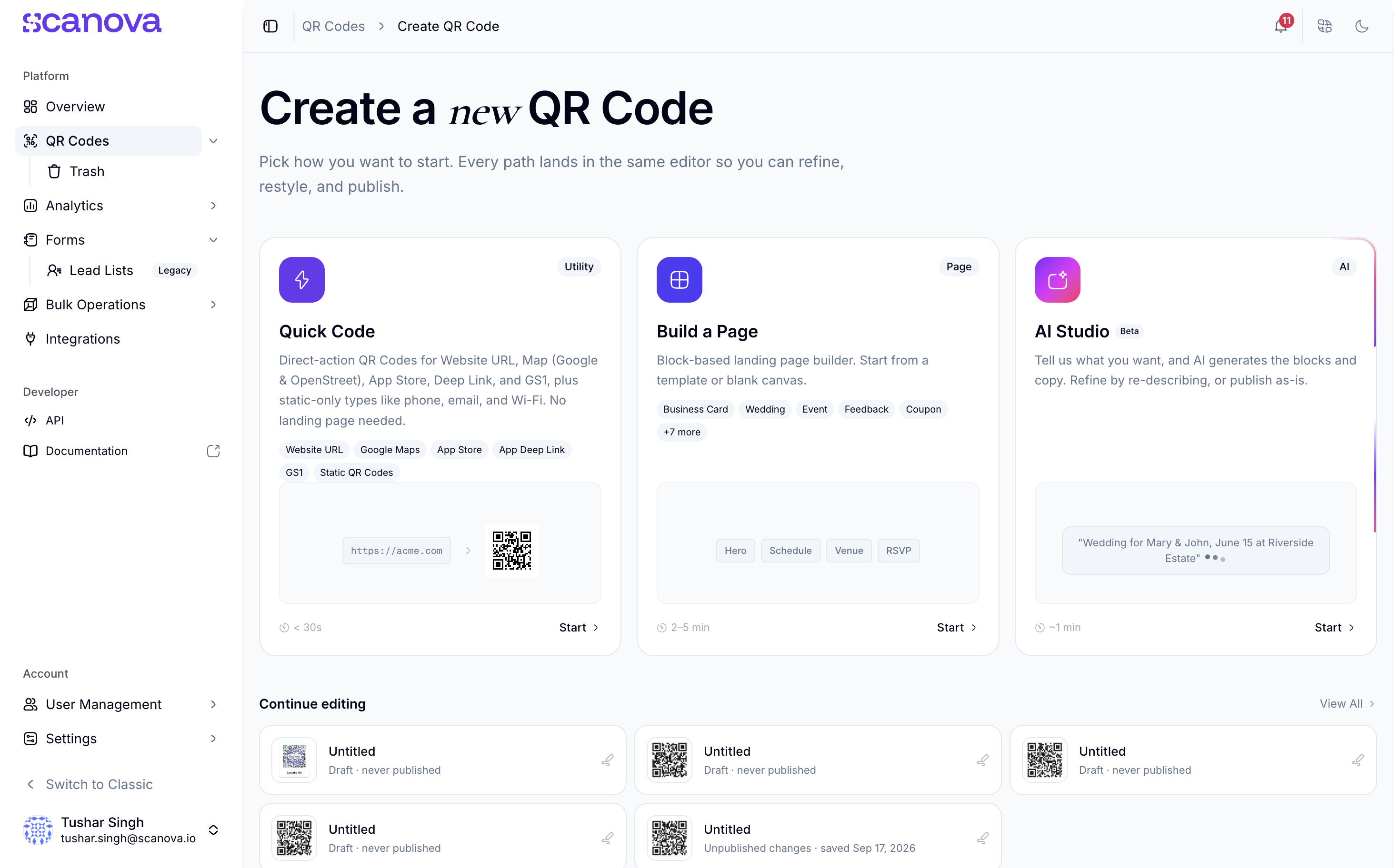 create qr code Screenshot