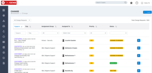 Change Management Screenshot