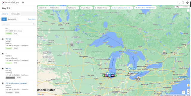 Merge Map Dashboard Screenshot