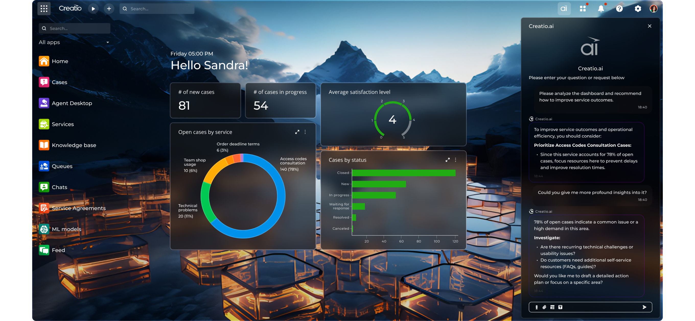 Service Creatio Screenshot