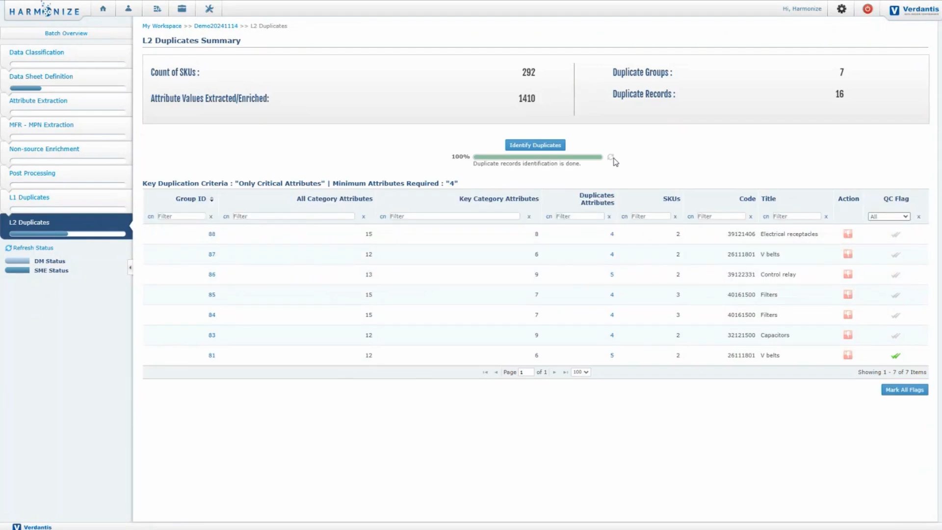 Data Deduplication Screenshot