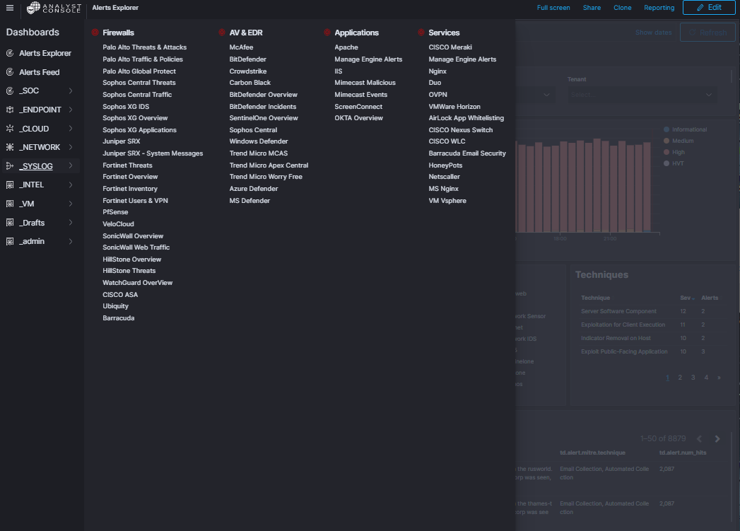SYSLOG Screenshot