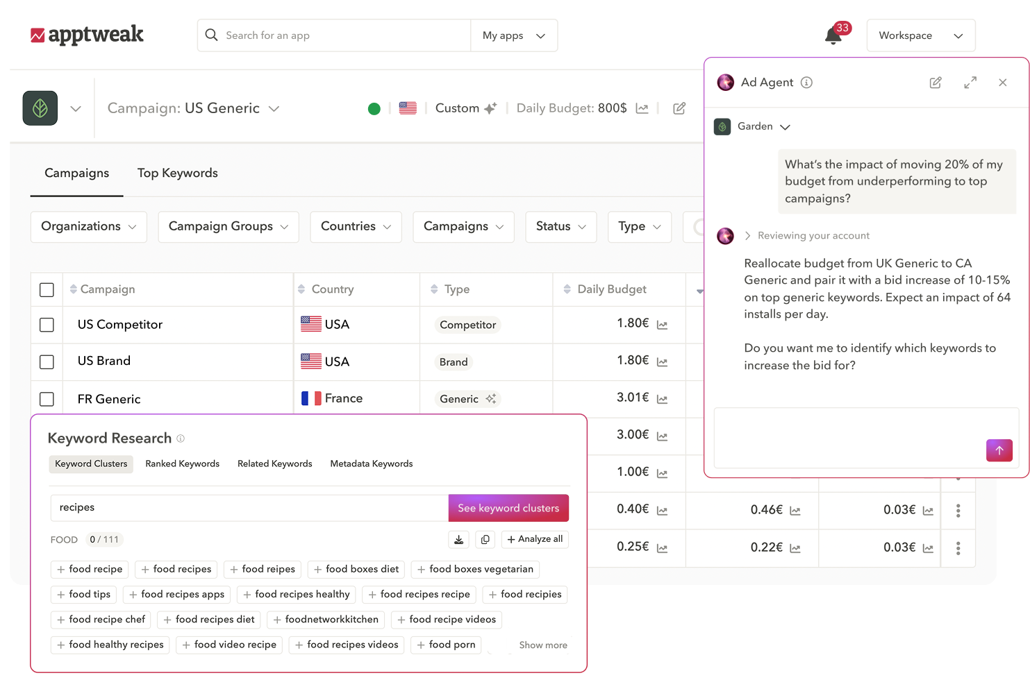 Campaign manager with Atlas Ad agent Q425_DEF Screenshot