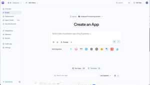 The Builder page with features on the sidebar Screenshot
