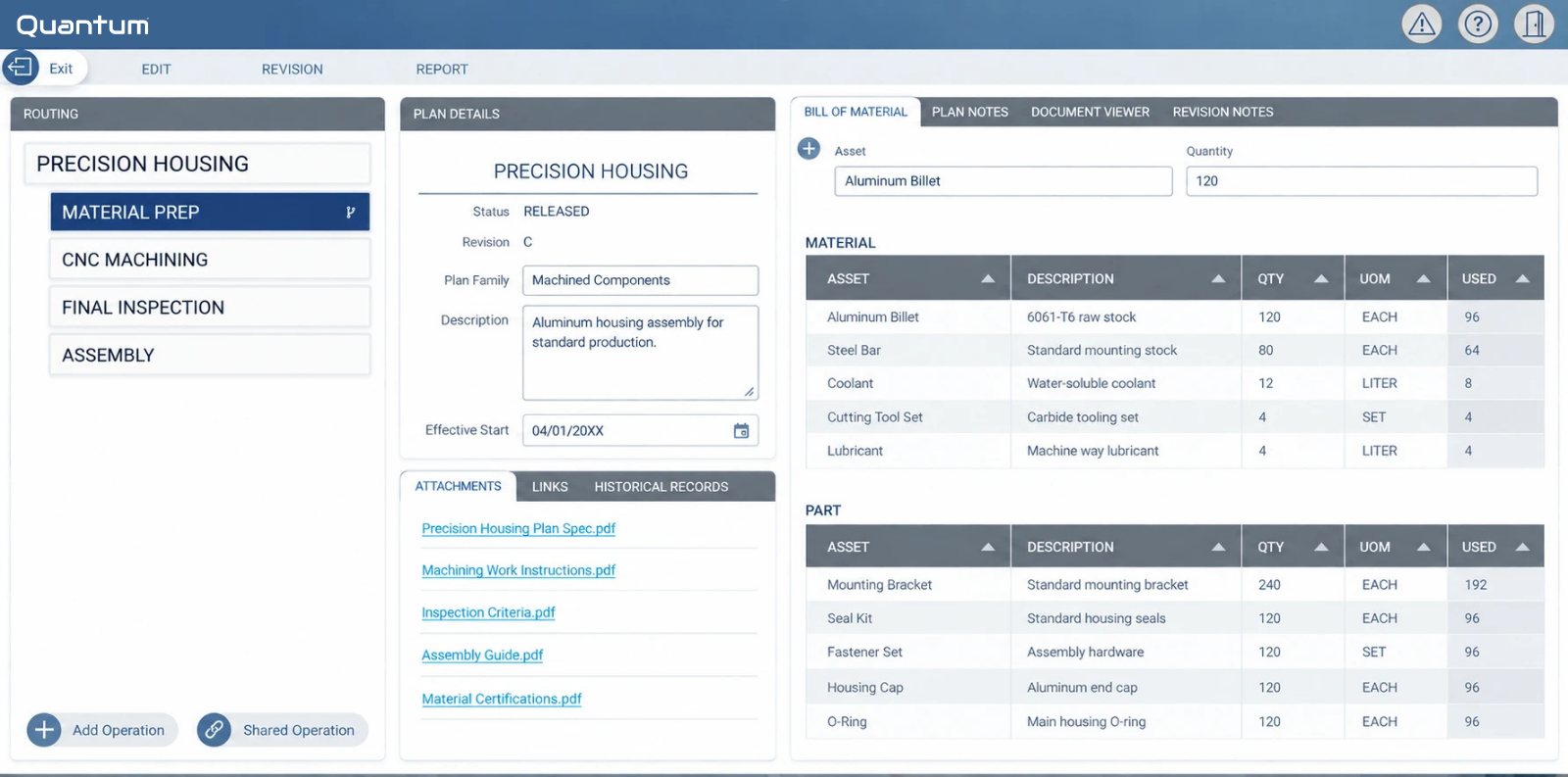 Material Management Screenshot