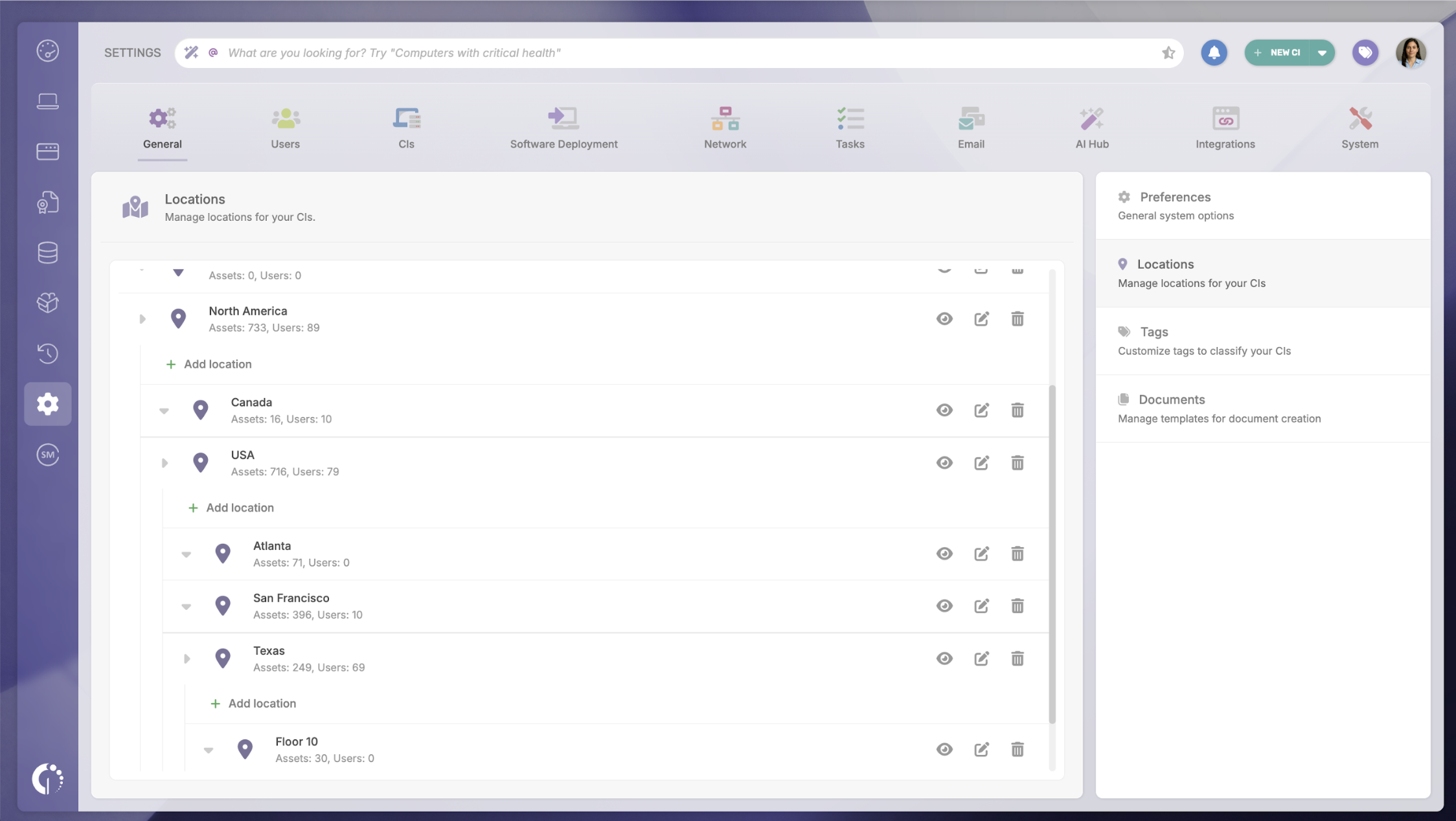 Location concatenation Screenshot