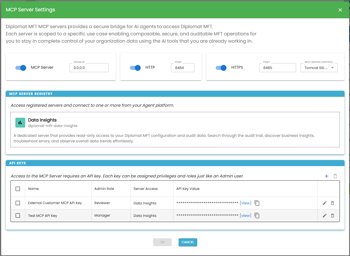 MCP Server Configuration  Screenshot