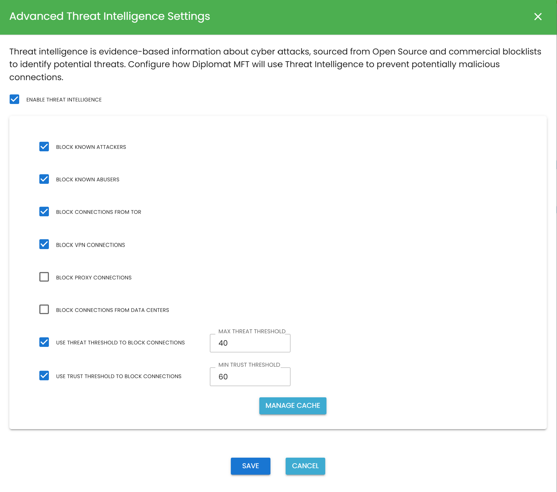 Threat Intelligence  Screenshot