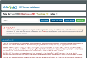 SFTP Connections Report  Screenshot