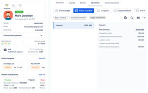 Incentives - Points view Screenshot