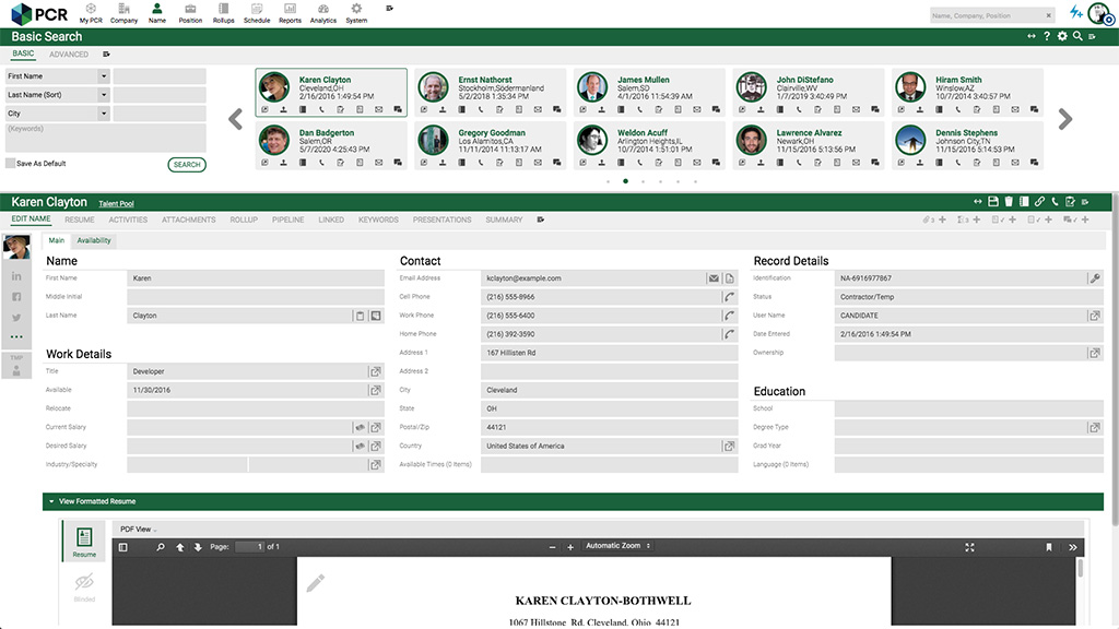 Customizable Record Layouts Screenshot