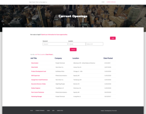 Easily Implemented Custom Job Board Screenshot