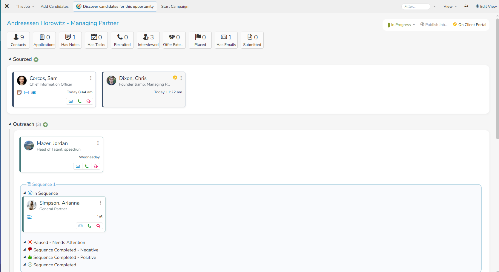 Job Dashboard Screenshot