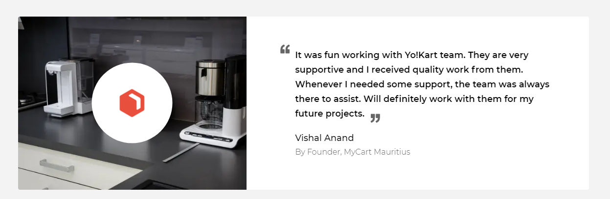 Yo!Kart - Client Testimonial (MyCart) Screenshot